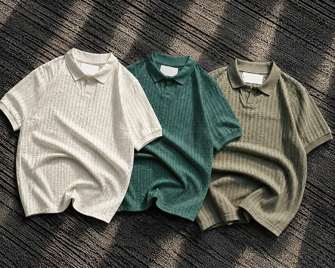 Textured polo colour selection